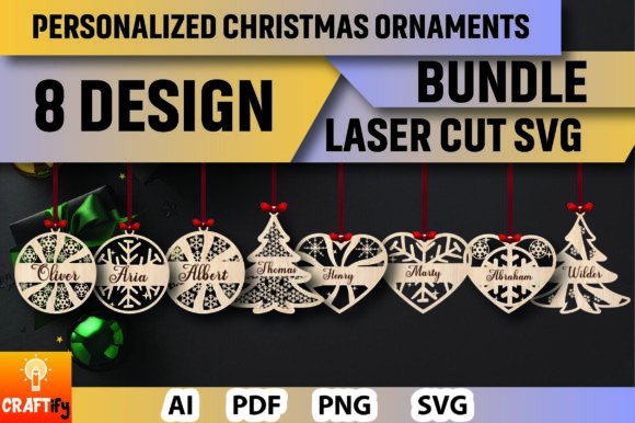 Download Personalized Christmas Ornaments Bundle - Christmas ornaments Collection