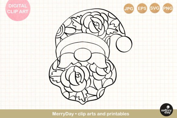 Download Santa Claus Ornament Line Art - Premium Resources