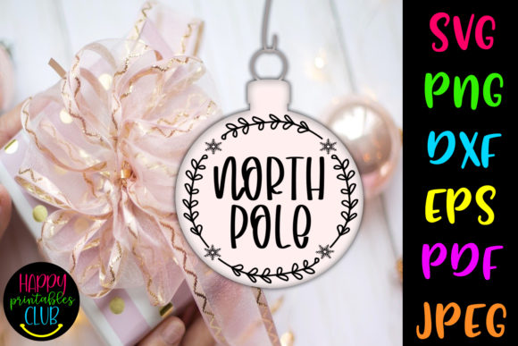 Download Christmas Round Ornaments SVG-North Pole - Premium Resources