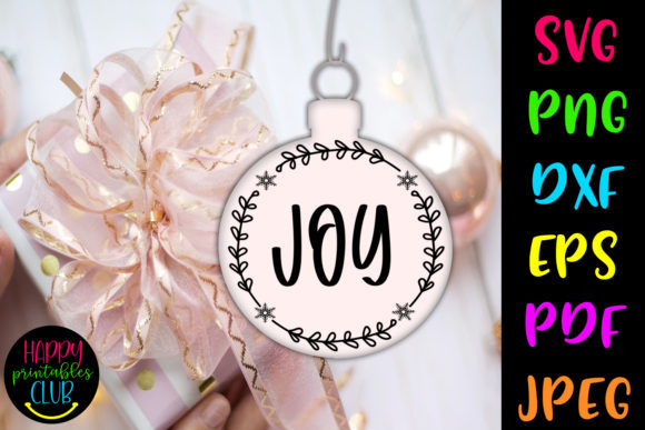Download Christmas Round Ornaments SVG- Joy SVG - Christmas round ornaments svg Collection