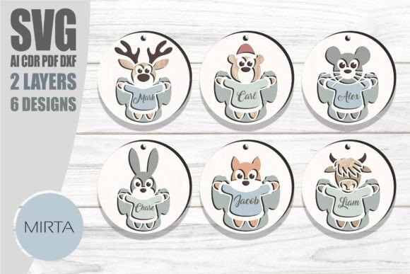 Download Woodland Animals Christmas Ornaments Svg - Christmas ornaments Collection