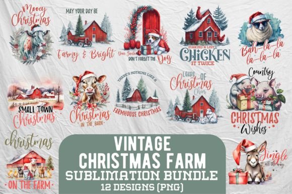 Download Christmas Farm Sublimation Bundle - Premium Resources